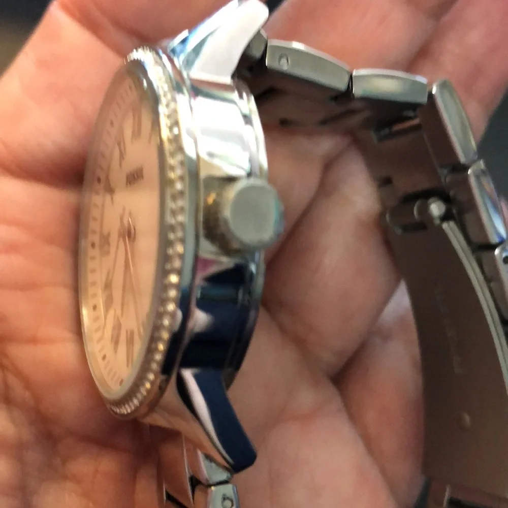 FOSSIL WATCH SILVERTONE - Picture 4 of 6